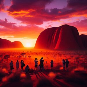 Sunset di Uluru